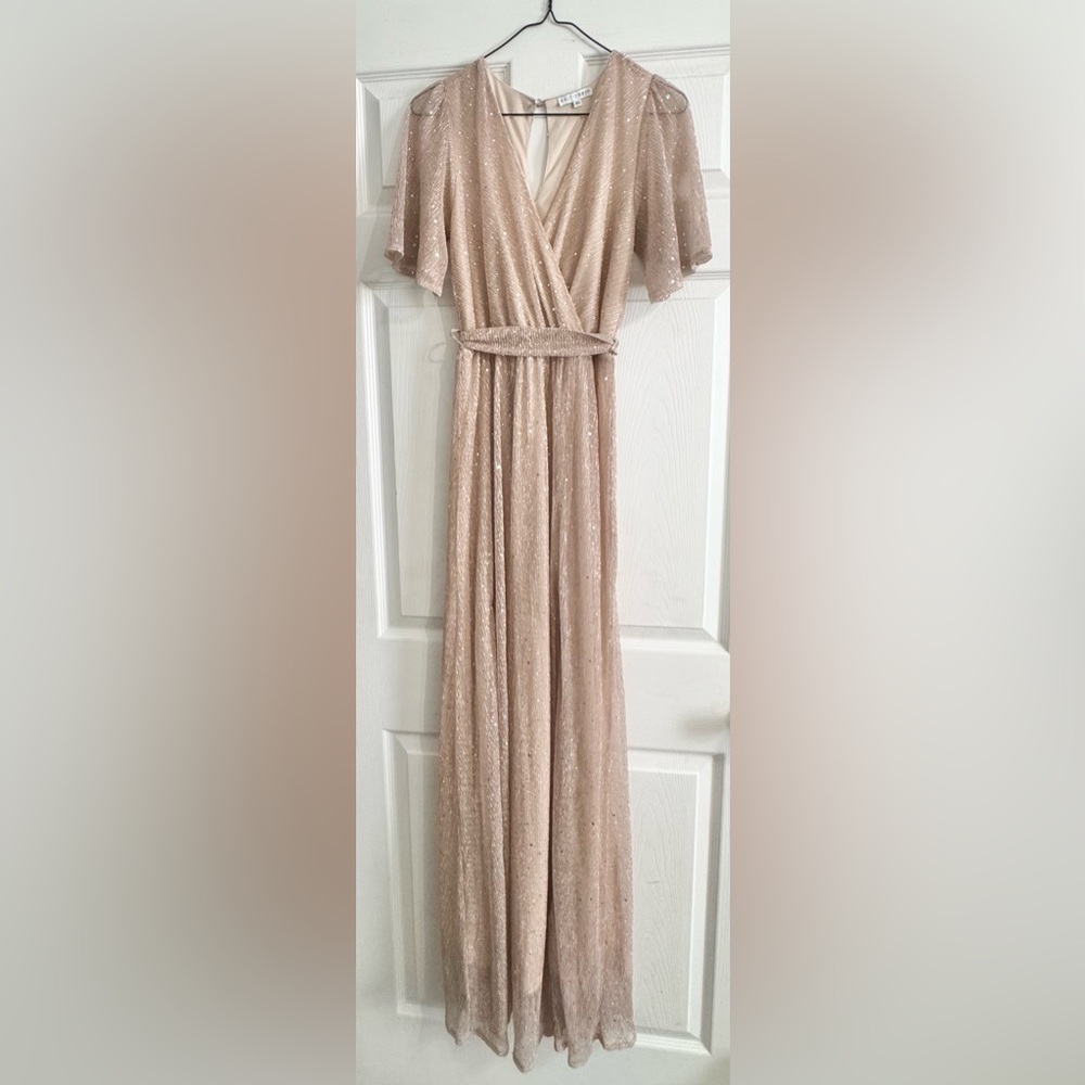 Baltic Born Grace Sparkle Gown XS Champagne Wedding Formal Whimsical